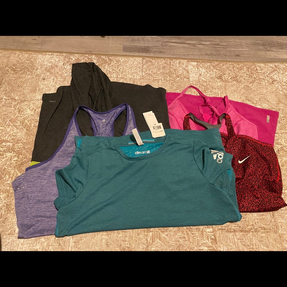 Nike, adidas and Zella workout tops!